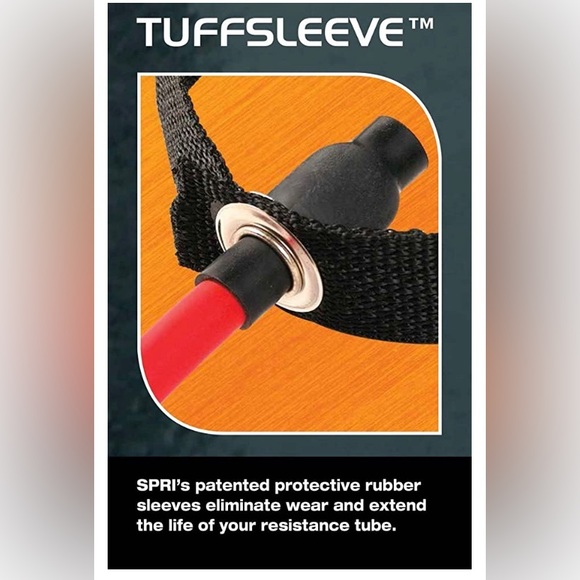 New SPRI Unisex Home GYM Workout Xertube Resistance Band Handles/Door Attachment - Picture 4 of 13